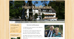 Desktop Screenshot of hauswaldfrieden.eu