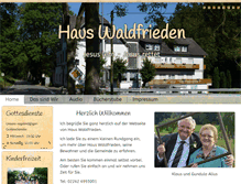 Tablet Screenshot of hauswaldfrieden.eu